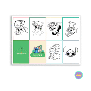 Mini librito para colorear STITCH