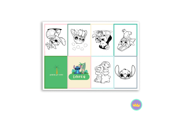 Mini librito para colorear STITCH