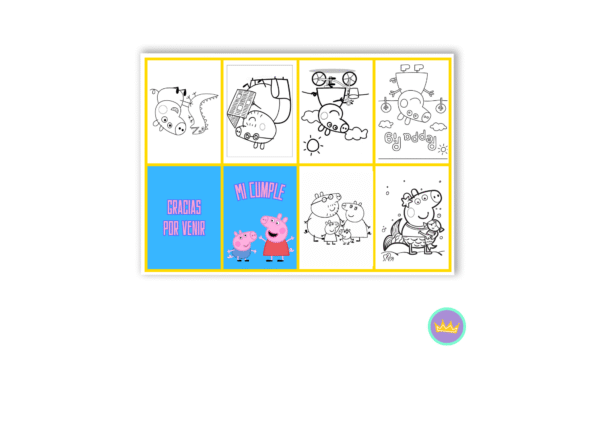 Mini librito para colorear PEPPA PIG
