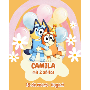 Invitación Bluey y Bingo