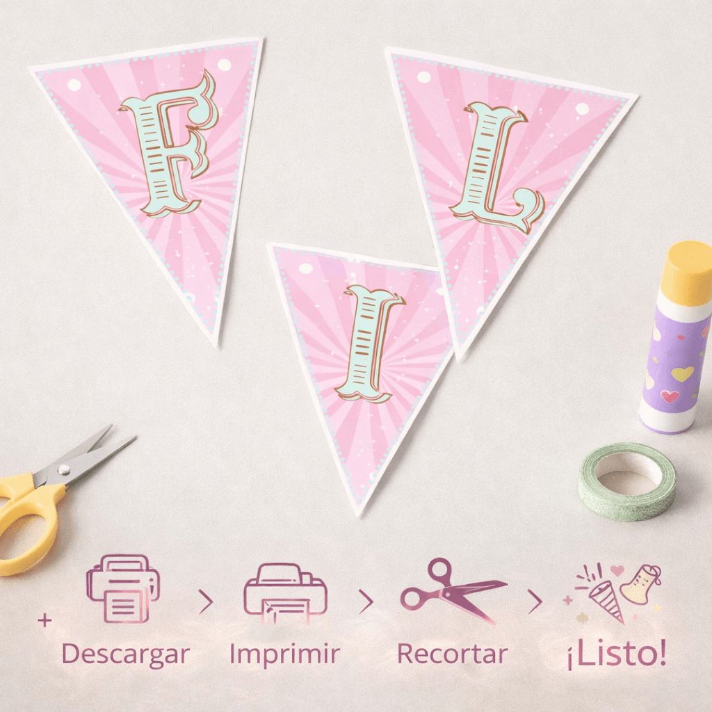 Kit Imprimible Circo Rosa - Decoración Completa para Cumpleaños - Imagen 6