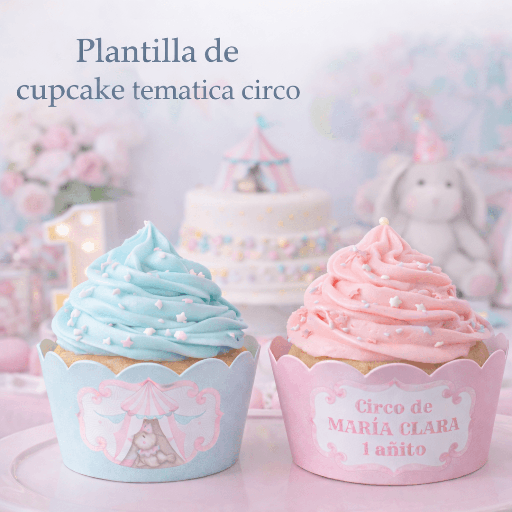 Kit Imprimible Circo Rosa - Decoración Completa para Cumpleaños - Imagen 2