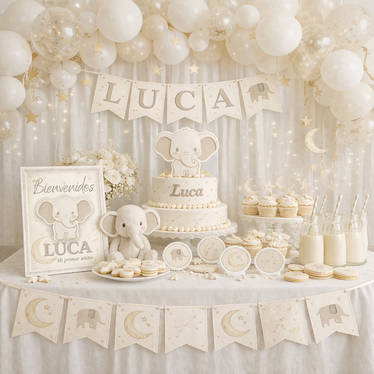 Kit de Fiesta Elefante Beige