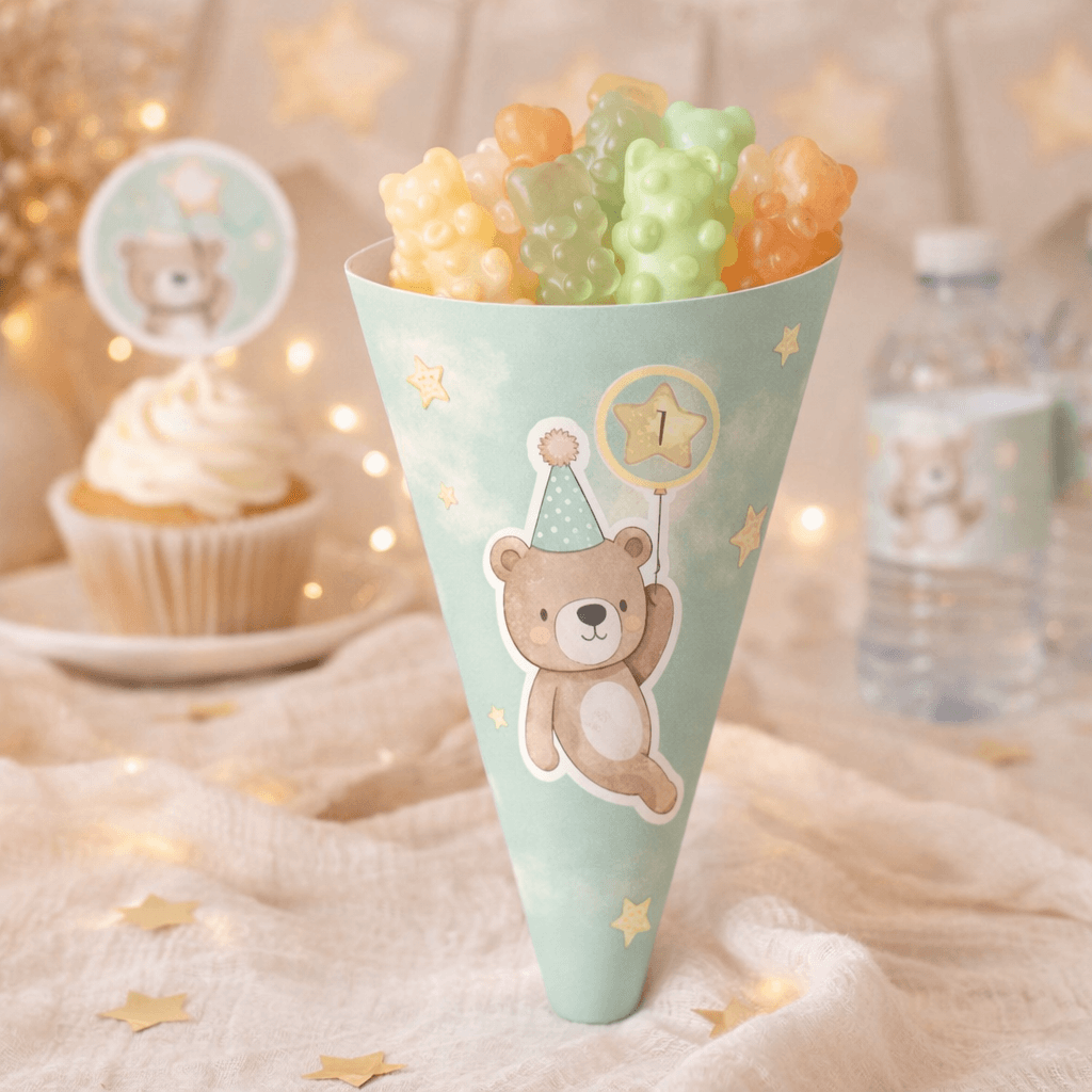 Kit Imprimible Ositos Editable para Cumpleaños - Imagen 5