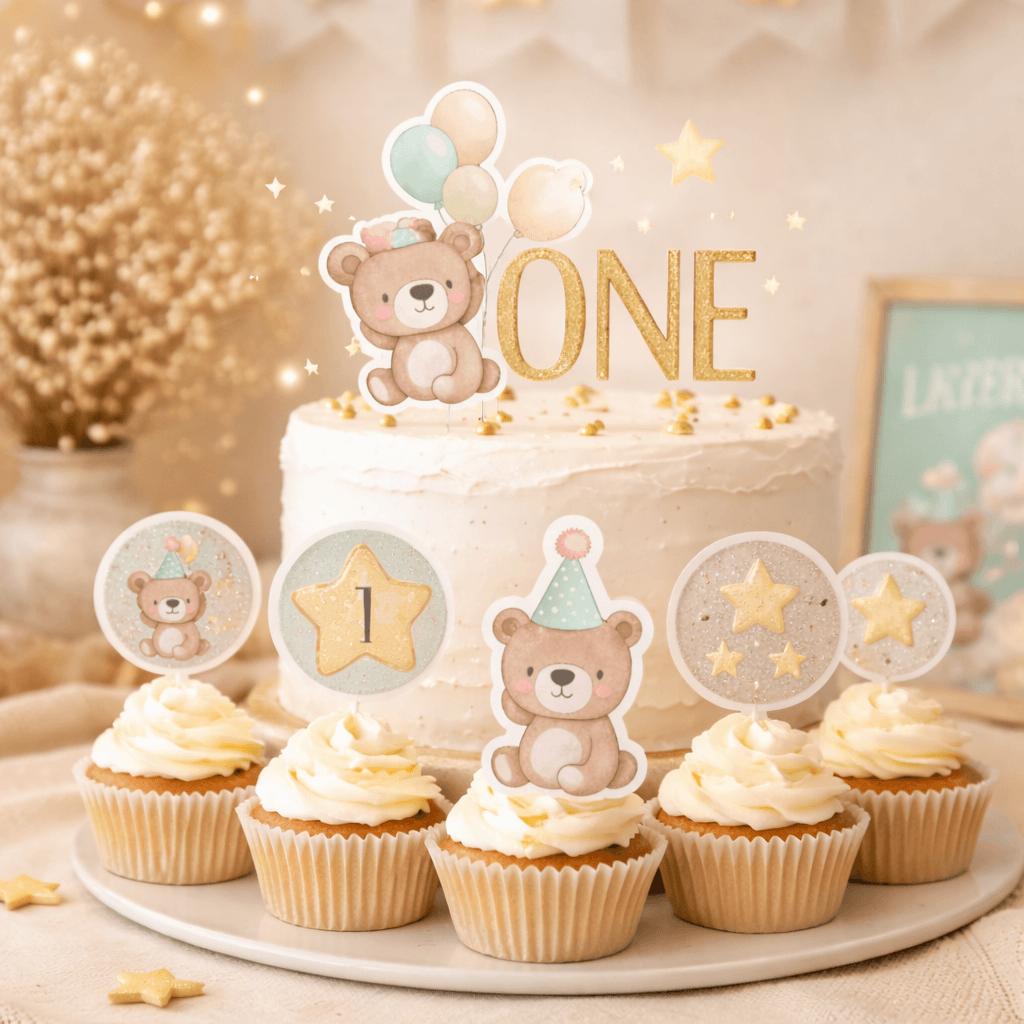 Kit Imprimible Ositos Editable para Cumpleaños - Imagen 6