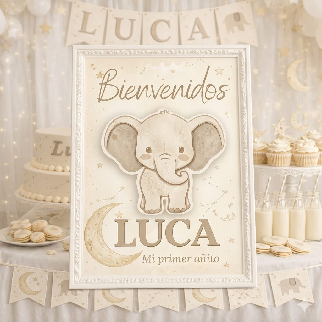 Kit de Fiesta Elefante Beige - Imagen 4